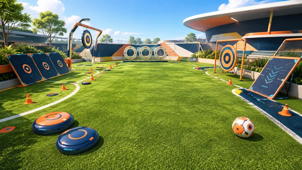 Centro de entrenamiento con discos Fuzzbol y dianas
