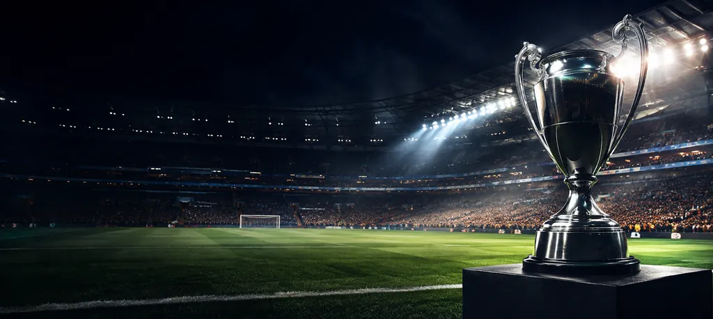 Estadio preparado para una final de copa